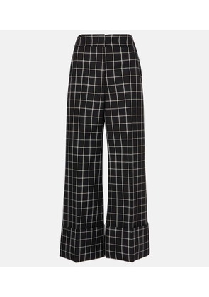 Valentino Mossi virgin wool wide-leg pants