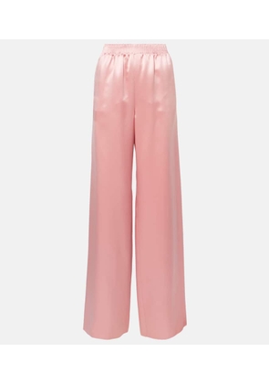 Valentino Silk duchess satin wide-leg pants