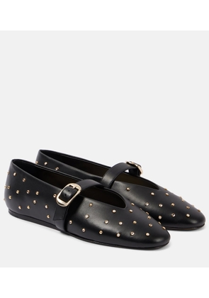 Le Monde Beryl Stella embellished leather ballet flats