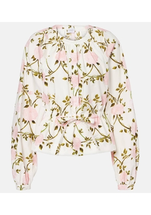 Giambattista Valli Floral cotton blouse