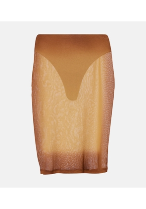 The Attico Sheer tulle midi skirt