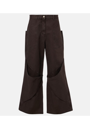 The Attico High-rise wide-leg jeans