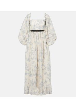 Agua by Agua Bendita Alheli balloon-sleeve floral maxi dress