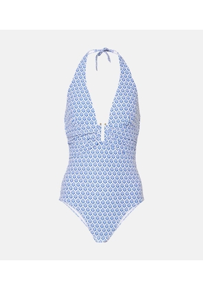 Heidi Klein Cape Cod printed halterneck swimsuit
