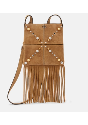 Valentino Garavani Nellcote Small fringed suede shoulder bag