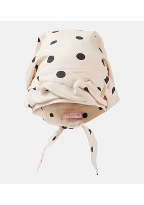 Valentino Polka-dot silk head wrap