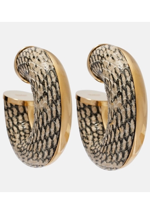 Jacquemus The Mojave snake-effect hoop earrings