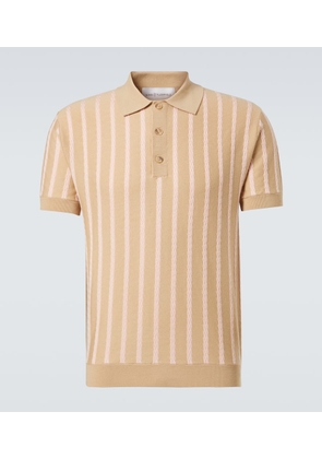 King & Tuckfield Striped wool polo shirt