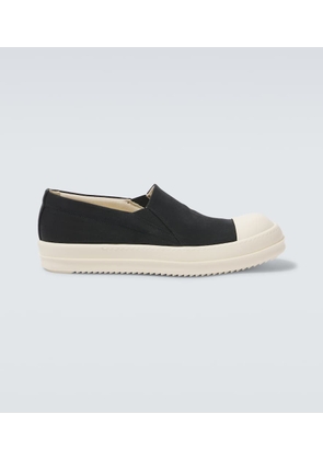 Rick Owens Boat coated denim slip-on shoes