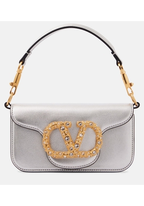 Valentino Garavani Loco Small metallic leather shoulder bag