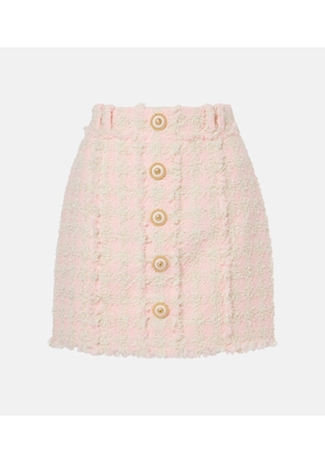 Balmain Checked tweed miniskirt