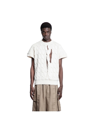 Cut-Out Cable Knit Gilet