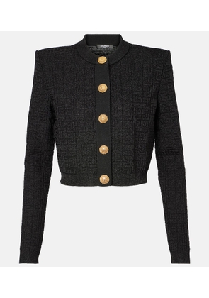 Balmain PB Labyrinth lame cardigan