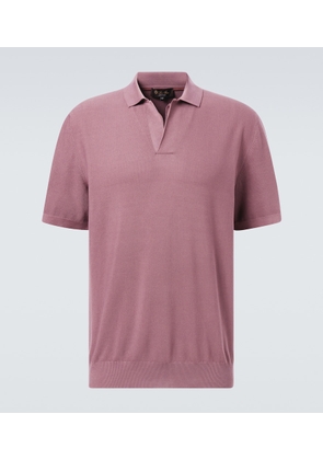 Loro Piana Cotton and silk polo shirt