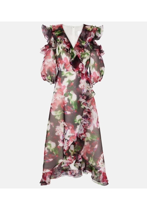 Costarellos Aria ruffled silk organza maxi dress