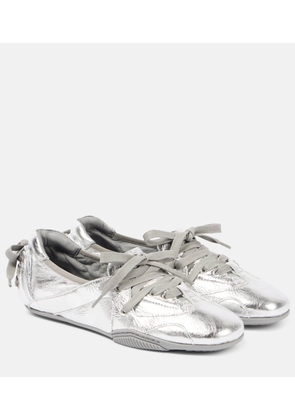 Acne Studios Metallic leather flats
