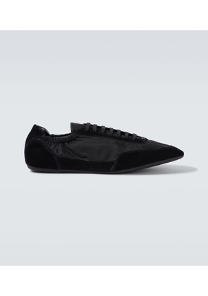 Prada Collapse Re-Nylon and suede sneakers