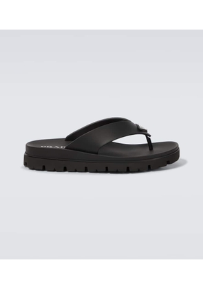 Prada Logo thong sandals
