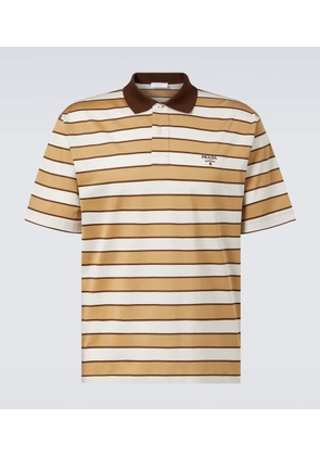 Prada Striped cotton polo shirt