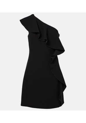 Max Mara Giacomo ruffled sable minidress