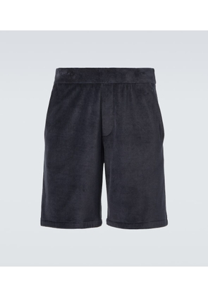 Loro Piana Murano cotton and silk velour Bermuda shorts
