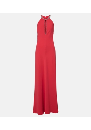 Max Mara Fernet halterneck cady gown