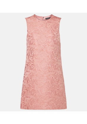 Dolce&Gabbana Floral matelasse jacquard minidress