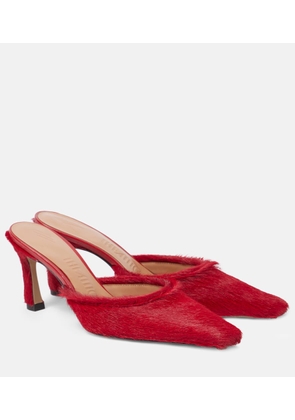 The Attico Juno 75 calf hair mules