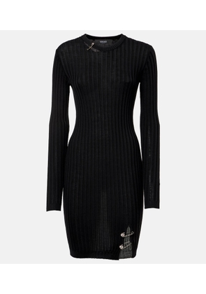Versace Safety Pin ribbed-knit minidress