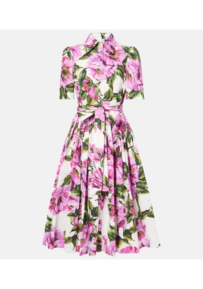 Dolce&Gabbana Floral cotton midi dress