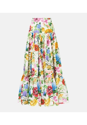 Dolce&Gabbana Floral cotton poplin maxi skirt