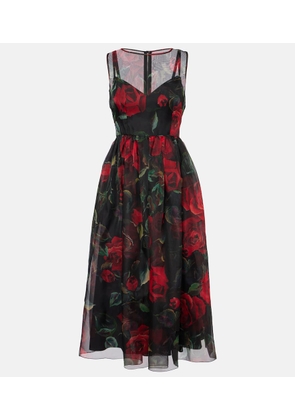 Dolce&Gabbana Floral silk cocktail dress
