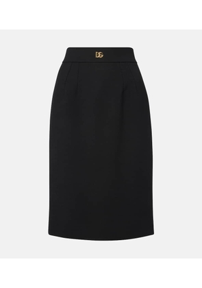 Dolce&Gabbana DG virgin wool pencil skirt
