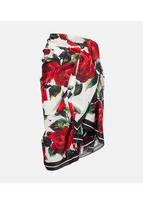 Dolce&Gabbana Floral cotton beach cover-up
