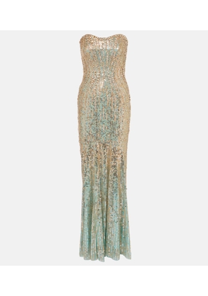Jenny Packham Sarai sequined strapless gown