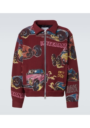Sacai Car Race zip-up sweater