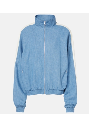 The Upside Oracle Elias hemp and cotton chambray track jacket
