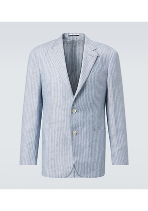 Dunhill Striped linen-blend blazer