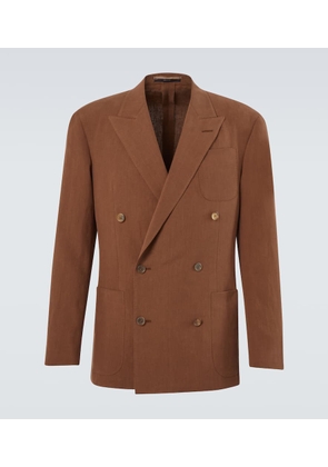Dunhill Double-breasted linen blazer