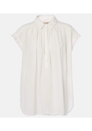Nili Lotan Normandy shirred cotton blouse