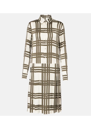Burberry Ribbon Check silk shirt dress