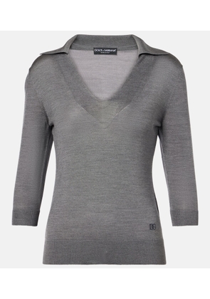 Dolce&Gabbana Silk polo sweater