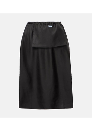 Prada Silk twill midi skirt