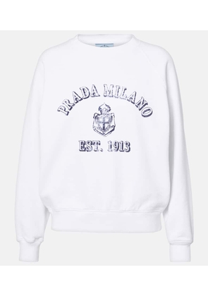 Prada Logo cotton jersey sweatshirt