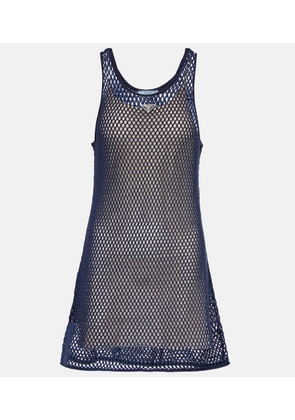 Prada Cotton mesh minidress