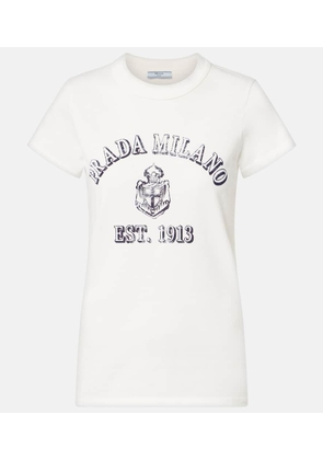 Prada Printed cotton jersey T-shirt