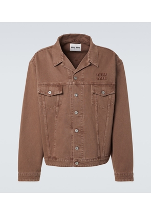 Miu Miu Logo denim jacket