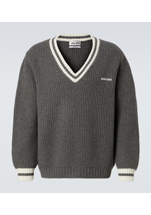 Miu Miu Ribbed-knit wool and cashmere sweater