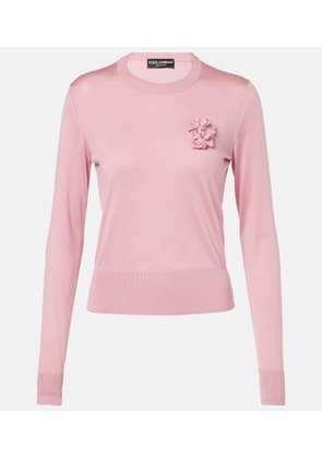 Dolce&Gabbana Floral-applique sweater