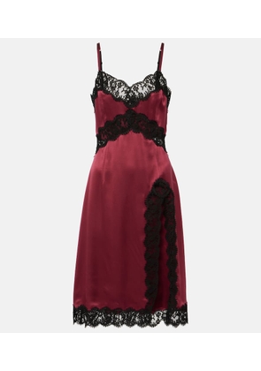 Dolce&Gabbana Silk and cotton-blend midi dress